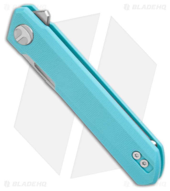 Bestechman Mini Dundee Liner Lock Knife Light Blue G-10 (2.9" Satin)