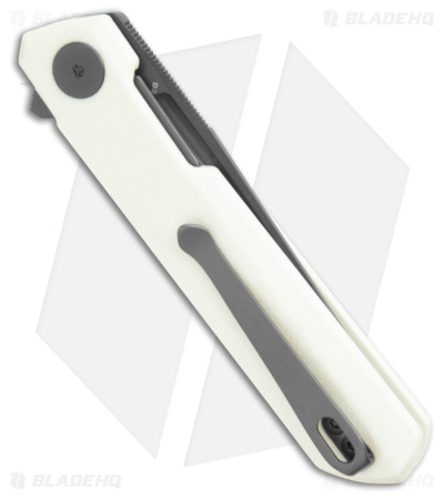 Bestechman Mini Dundee Liner Lock Knife White G-10 (2.9" Black)