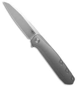 Bestech Knives 9 Brr...Knives Frame Lock Knife Gray Titanium (3.8" Satin M390)