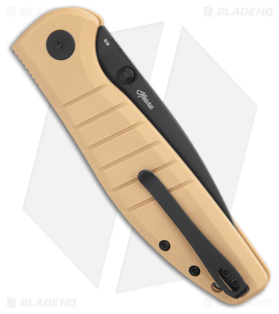 Bestechman Goodboy Button Lock Khaki G-10 (3.54" Black)