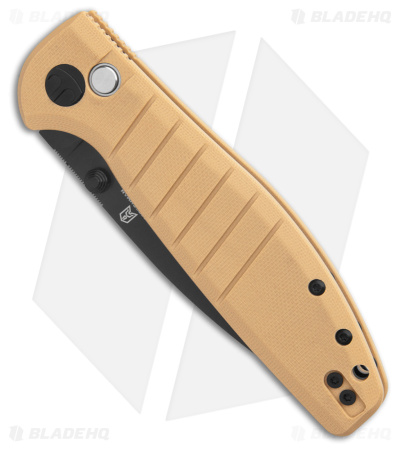 Bestechman Goodboy Button Lock Khaki G-10 (3.54" Black)