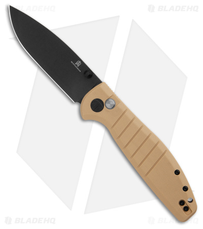Bestechman Goodboy Button Lock Khaki G-10 (3.54" Black)