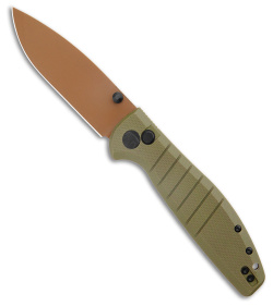 Bestech Knives Bestechman Goodboy Button Lock Knife Desert Warrior (3.5" Copper)