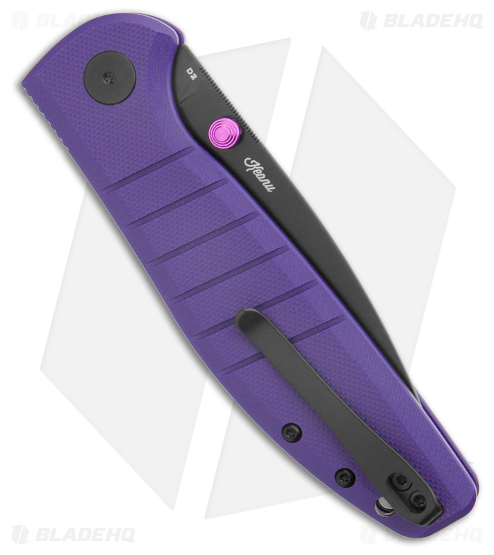 Bestechman Goodboy Button Lock Purple G-10 (3.54" Black)