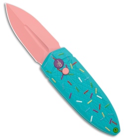 Bestech Knives Cricket/QUQU Button Lock Dessert Warrior® Remix (2.2" Pink)