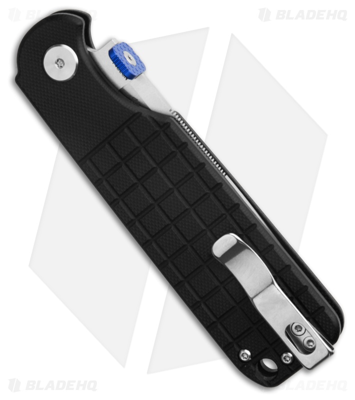 Bestech Knives GLOK Button Lock Black G-10 (3.5" Stonewash 14C28N)
