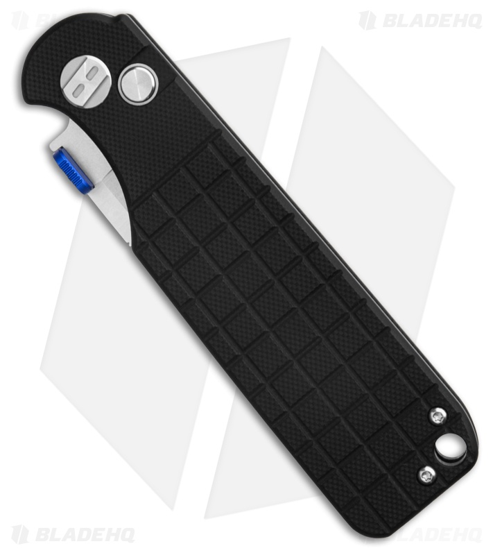 Bestech Knives GLOK Button Lock Black G-10 (3.5" Stonewash 14C28N)