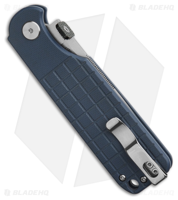 Bestech Knives GLOK Button Lock Gray G-10 (3.5" Stonewash 14C28N)