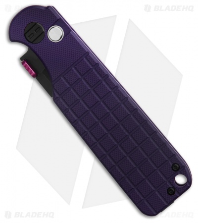 Bestech Knives GLOK Button Lock Purple G-10 (3.5" Black Stonewash 14C28N)