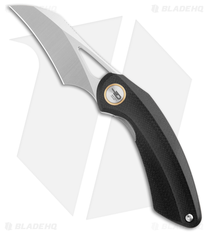Bestech Knives Hel Bihai Liner Lock Knife Black G-10 + Red (2.1" Satin/SW)