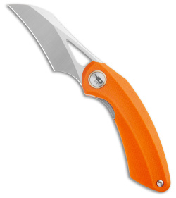 Bestech Knives Hel Bihai Liner Lock Knife Orange G-10 + Black (2.1" Satin/SW)