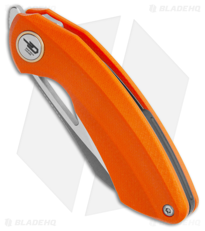 Bestech Knives Hel Bihai Liner Lock Knife Orange G-10 + Black (2.1" Satin/Gray)