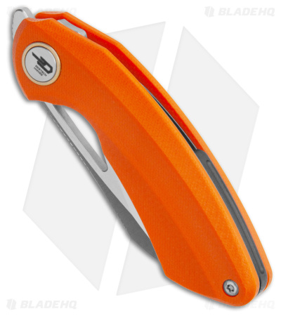 Bestech Knives Hel Bihai Liner Lock Knife Orange G-10 + Black (2.1" Satin/Gray)