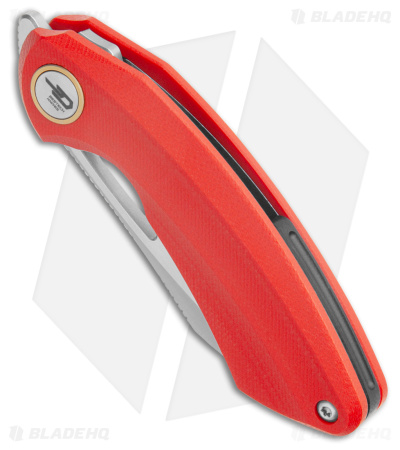 Bestech Knives Hel Bihai Liner Lock Knife Red G-10 + Black (2.1" Satin/Gray)