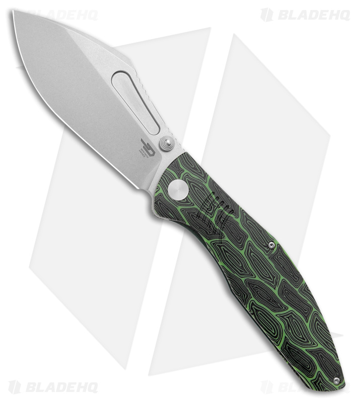 Bestech Knives Lockness Frame Lock Knife Green G-10 (3.9" SW M390) 