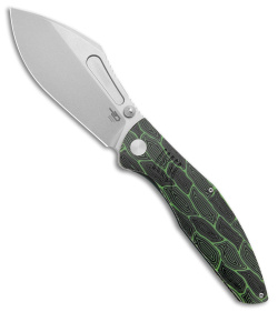 Bestech Knives Lockness Frame Lock Knife Green G-10 (3.9" SW M390) 