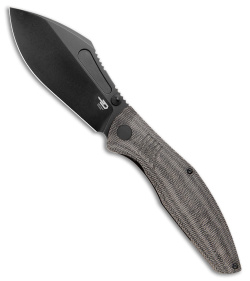 Bestech Knives Lockness Frame Lock Knife Black Micarta (3.9" Black M390) 