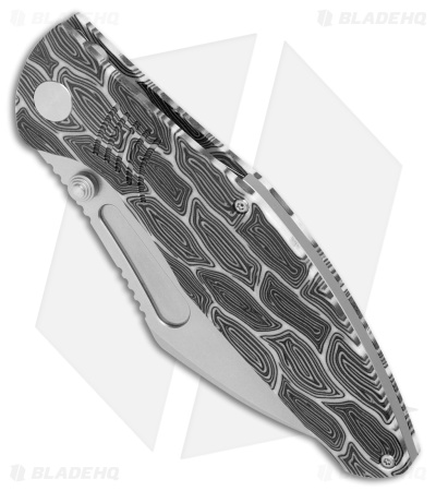 Bestech Knives Lockness Folding Knife Black/White G-10 (3.9" SW M390) 