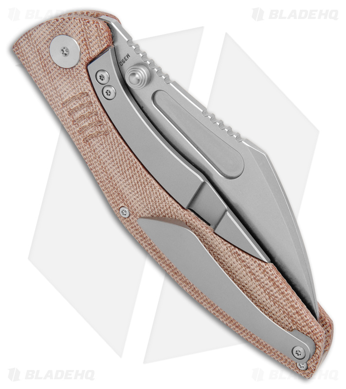 Bestech Knives Lockness Frame Lock Knife Natural Micarta (3.9" SW M390) 