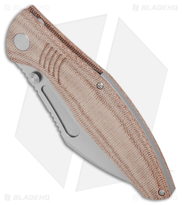 Bestech Knives Lockness Frame Lock Knife Natural Micarta (3.9" SW M390) 
