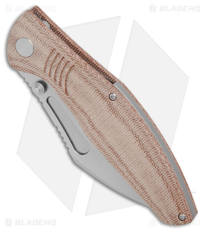 Bestech Knives Lockness Frame Lock Knife Natural Micarta (3.9" SW M390) 