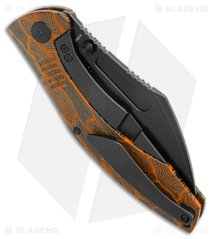 Bestech Knives Lockness Frame Lock Knife Orange G-10 (3.9" Black M390) 