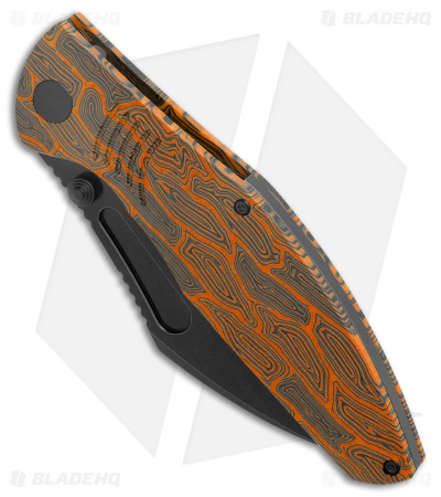 Bestech Knives Lockness Frame Lock Knife Orange G-10 (3.9" Black M390) 