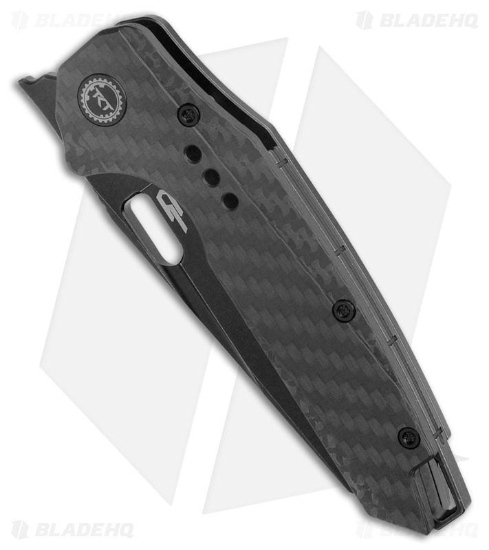 Bestech Knives Nyxie Frame Lock Knife Black Titanium/CF (3.4" Black SW) BT2209D