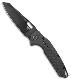 Bestech Knives Nyxie Frame Lock Knife Black Titanium/CF (3.4" Black SW) BT2209D