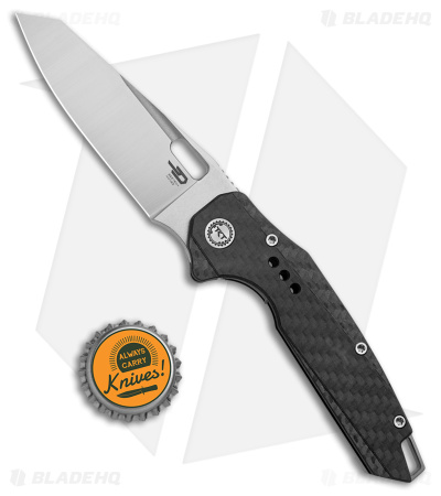 Bestech Knives Nyxie Frame Lock Knife Gray Titanium/CF (3.4" Satin) BT2209C