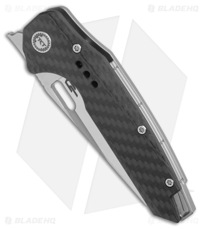 Bestech Knives Nyxie Frame Lock Knife Gray Titanium/CF (3.4" Satin) BT2209C