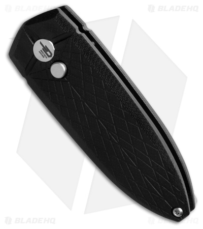 Bestech Knives Cricket/QUQU Button Lock Black G-10 (2.2" Satin 14C28N)