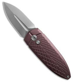Bestech Knives Cricket/QUQU Button Lock Brown Aluminum (2.2" Satin 14C28N)