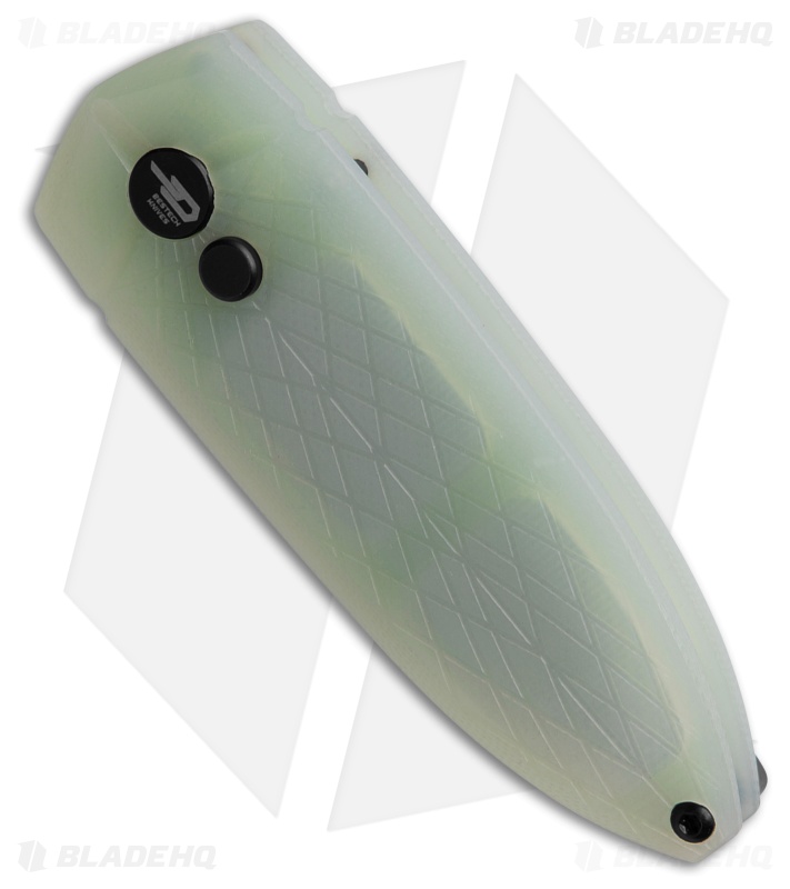 Bestech Knives Cricket/QUQU Button Lock Jade G-10 (2.2" Black 14C28N)