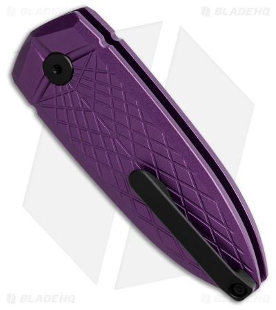 Bestech Knives Cricket/QUQU Button Lock Purple Aluminum (2.2" Black 14C28N)
