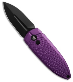 Bestech Knives Cricket/QUQU Button Lock Purple Aluminum (2.2" Black 14C28N)