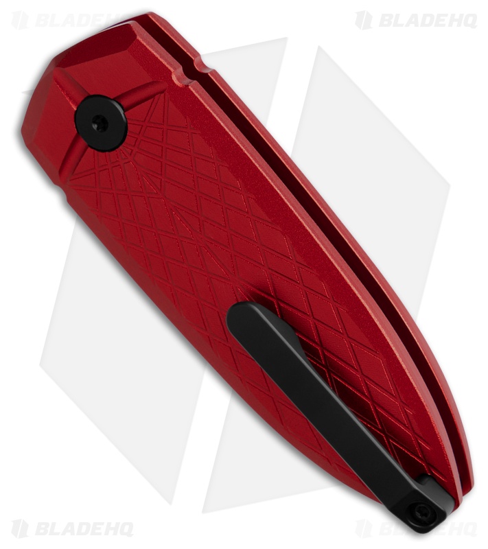 Bestech Knives Cricket/QUQU Button Lock Red Aluminum (2.2" Black 14C28N)