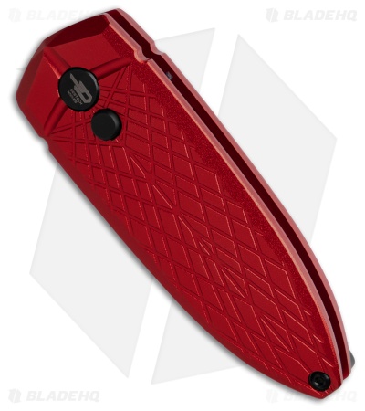 Bestech Knives Cricket/QUQU Button Lock Red Aluminum (2.2" Black 14C28N)
