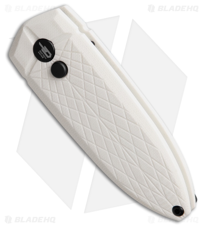 Bestech Knives Cricket/QUQU Button Lock White G-10 (2.2" Black 14C28N)