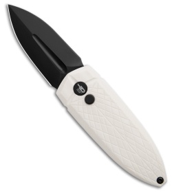 Bestech Knives Cricket/QUQU Button Lock White G-10 (2.2" Black 14C28N)