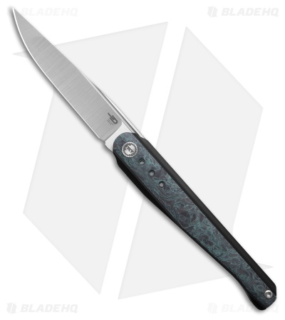Bestech Knives Spear Phisher Knife Blue CF/Black Ti