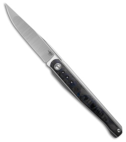 Bestech Knives Spear Phisher Frame Lock Knife Blue CF/Ti (3.5" Satin)