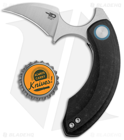 Bestech Knives STRELIT Liner Lock Knife Black G-10 (2.19" Stonewash) BG52A-1