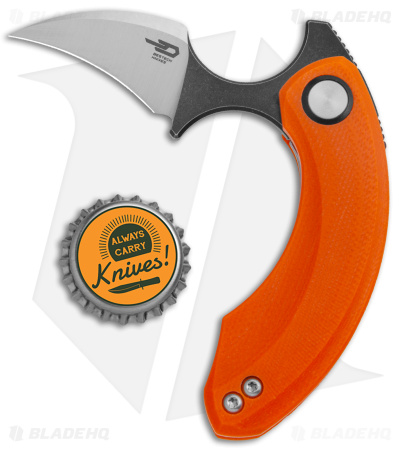 Bestech Knives STRELIT Liner Lock Knife Orange G-10 (2.19" Two Tone) BG52C-2