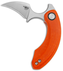 Bestech Knives STRELIT Liner Lock Knife Orange G-10 (2.19" Stonewash) BG52C-1