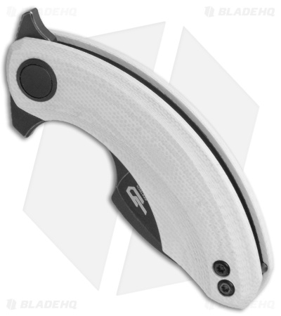 Bestech Knives STRELIT Liner Lock Knife White G-10 (2.19" Black SW) BG52D