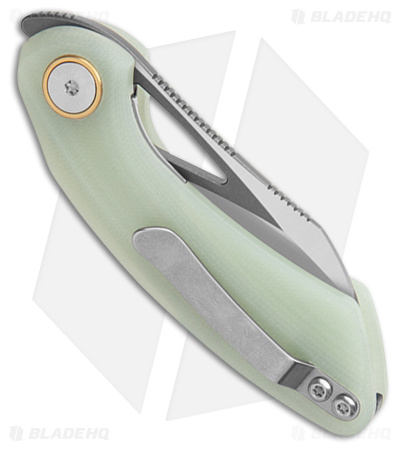 Bestech Knives Hel Bihai Liner Lock Knife Jade G-10 + Black (2.1" Satin/Gray)