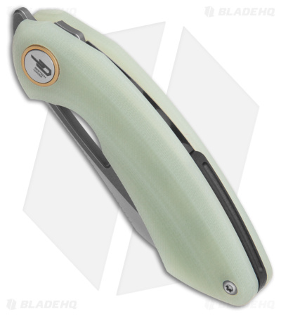 Bestech Knives Hel Bihai Liner Lock Knife Jade G-10 + Black (2.1" Satin/Gray)