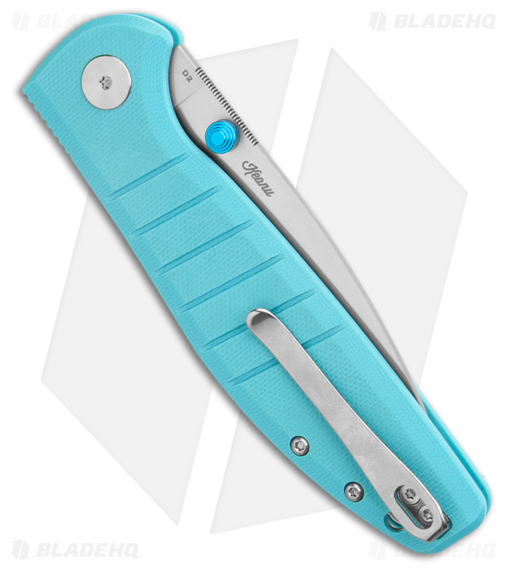 Bestechman Goodboy Button Lock Light Blue G-10 (3.54" Satin)