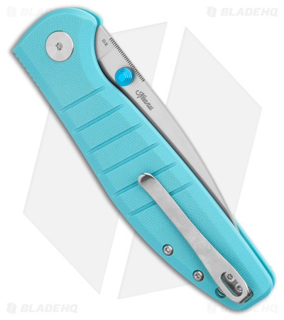Bestechman Goodboy Button Lock Light Blue G-10 (3.54" Satin)